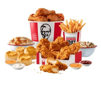 KFC Menu Prices 8 pc chicken + tender fill up