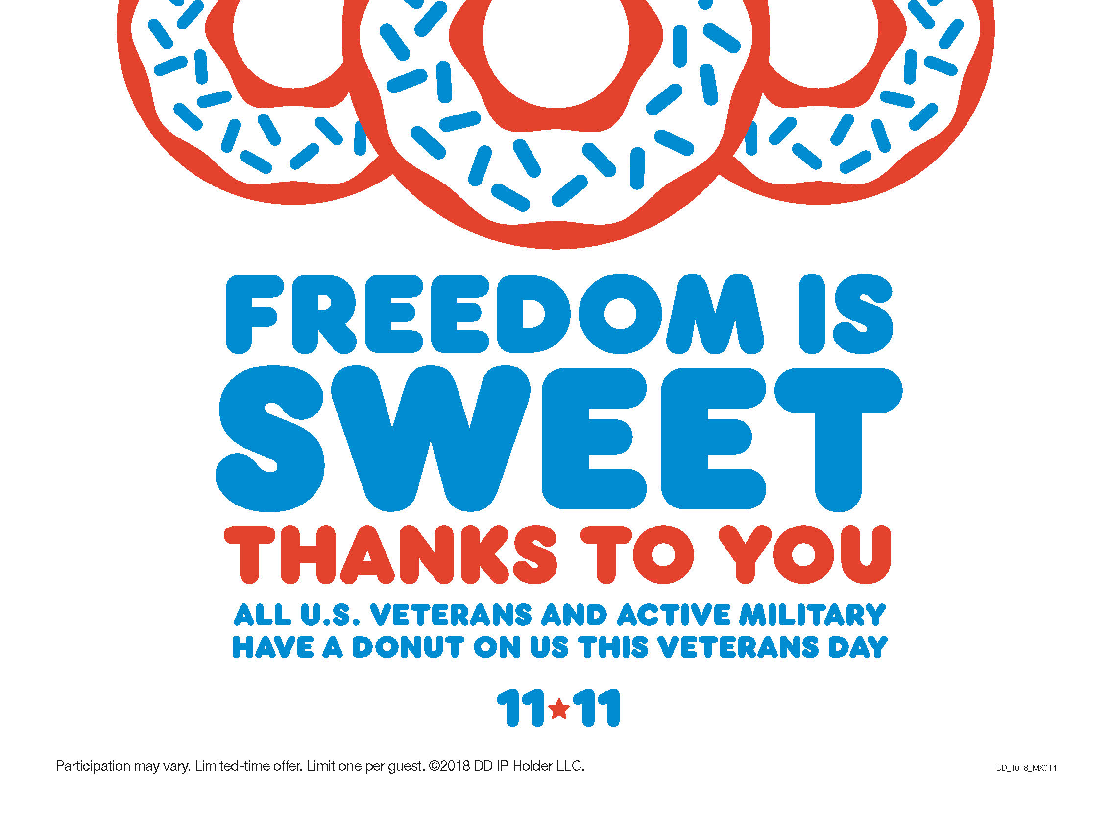 Dunkin' Donut Veterans Day Deal 2024 Celebrate and Save!